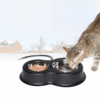 Heated Cat Feeder with Thermostatic Control and Stainless Steel Bowls