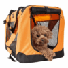 Collapsible Pet Carrier with Mesh Panels and Metal Frame
