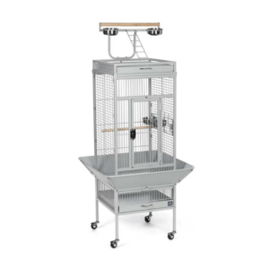 Parrot Cage with Play Top and Stainless Steel Cups