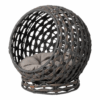 Elevated Rattan Pet Bed with Washable Cotton Cushion