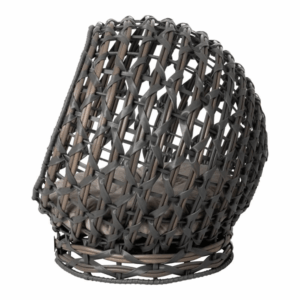 Elevated Rattan Pet Bed with Washable Cotton Cushion