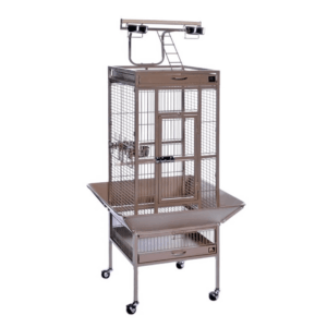 Parrot Cage with Play Top and Stainless Steel Cups