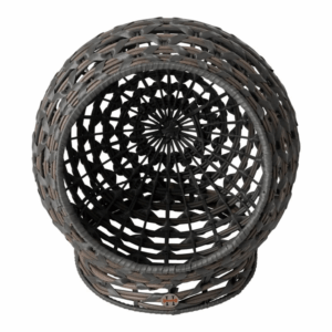 Elevated Rattan Pet Bed with Washable Cotton Cushion