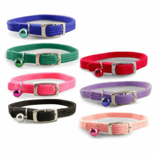 Adjustable Cat Collar with Safety Stretch and Bell